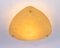 Mid-Century Einbaulampe aus gelbem Fiberglas & Messing, 1950 2