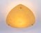 Mid-Century Yellow Fiberglass & Brass Flush Mount, 1950, Image 2