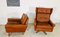 Vintage Danish Cognac Lounge Chair Set by Svend Skipper, 1965, Set of 2 4