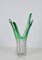 Mid-Century Italian Green Murano Glass Vase Attributed to Fratelli Toso, 1950s, Image 4