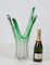 Mid-Century Italian Green Murano Glass Vase Attributed to Fratelli Toso, 1950s, Image 9