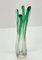 Vase Mid-Century en Verre de Murano Vert, Italie, 1950s 18