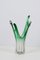 Mid-Century Italian Green Murano Glass Vase Attributed to Fratelli Toso, 1950s, Image 2