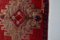 Turkish Red & Royal Blue Wool Living Room Rug 7