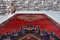 Turkish Red & Royal Blue Wool Living Room Rug 3