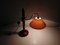 Austrian Teak and Gold Metal Atomic Table Lamp from Temde, 1980s, Image 3