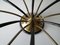 German Yellow and Black Metal 6 Armed Sputnik Chandelier, 1950s, Image 8