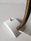 Mid-Century German Metal White Body Gooseneck Desk Lamp, 1950s 4