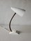 Mid-Century German Metal White Body Gooseneck Desk Lamp, 1950s 1