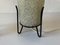 Textured Plastic Cylinder Shade Black Tripod Table Lamp, 1950s, Image 3