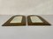 Mid-Century French Round Rectangle Form Brass Frame Mirrors, 1950s 7