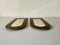 Mid-Century French Round Rectangle Form Brass Frame Mirrors, 1950s, Image 4