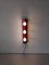 Pop Art German Red Plastic Vertical Triple Socket Backstage Wall Lamp, 1970s 5