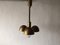 German 3 Armed Metal Body Chandelier with Adjustable Hanging Rope from Hillebrand, 1970s 6