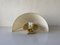 German Tz 2 Socket Fabric Shade & Brass Sconce, 1970s, Set of 2, Image 10