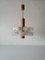 Lámpara de araña austriaca de 12 brazos con cuerpo de madera y vidrio de Temde, años 60, Imagen 8