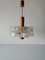 Atomic Design Austrian 12 Armed Glass & Wooden Body Chandelier from Temde, 1960s 1