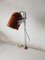 German Orange Metal Architects Clamp Desk Lamp, 1970s, Image 4