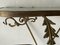 Mid-Century Italian Brass Floral Frame Floating Wall Console Table, 1950s 6