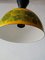 Danish Yellow Enamel Flower Design Kitchen Pendant Lamp by Kaj Frank Raija Uosikkinen for Fog & Morup, 1970s, Image 5