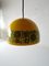 Danish Yellow Enamel Flower Design Kitchen Pendant Lamp by Kaj Frank Raija Uosikkinen for Fog & Morup, 1970s, Image 6