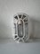 Scandinavian White Iron Structured Frame Glass Sconce, 1970s, Set of 2, Image 5