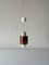 Danish Modern Copper and Glass Pendant Lamp, 1950s 4