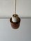 Danish Modern Copper and Glass Pendant Lamp, 1950s 8