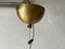 Lámpara de techo italiana de acrílico y metal dorado, años 70, Imagen 9