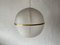 Italienische Deckenlampe aus Acryl & goldenem Metall, 1970er 1