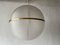 Italian Acrylic and Gold Metal Ball Design Ceiling Lamp, 1970s 2