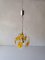 Yellow Acrylic Discs & Metal Body Three Layer Chandelier, 1960s 4