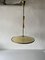 Large Italian Ufo Design Brass Body & Printed Glass Ceiling Lamp from Fontana Arte, 1950s 8