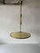 Large Italian Ufo Design Brass Body & Printed Glass Ceiling Lamp from Fontana Arte, 1950s, Image 8