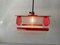 Italian Red Plastic Pendant Lamp, 1970s 7