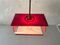 Italian Red Plastic Pendant Lamp, 1970s, Image 3