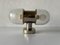 Double Side Glass & Chrome Metal Sconce, 1970s, Image 1