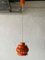 German Orange Enamel Pomegranate Pendant Lamp, 1970s, Image 5