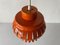 German Orange Enamel Pomegranate Pendant Lamp, 1970s, Image 9