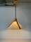 Italian Plastic Paper and Wood Pendant Lamp from Domus, 1980s 5