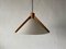 Italian Plastic Paper and Wood Pendant Lamp from Domus, 1980s 3