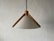 Italian Plastic Paper and Wood Pendant Lamp from Domus, 1980s, Image 3
