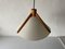 Italian Plastic Paper and Wood Pendant Lamp from Domus, 1980s, Image 1