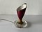 Lampada da comodino piccola in metallo e vetro, Italia, anni '50, Immagine 2