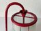 Italian Red Metal Body and Glass Conic Single Wall Lamp, 1970s, Image 6