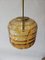 German Brass Glass Round Pendant Lamp from Doria, 1970s, Image 1