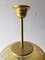 German Brass Glass Round Pendant Lamp from Doria, 1970s 7