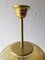 German Brass Glass Round Pendant Lamp from Doria, 1970s, Image 7