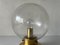 Deutsche Air Bubble Ball Tischlampe aus Glas & Messing von Limburg, 1960er 5