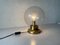 German Glass & Brass Air Bubble Ball Table Lamp from Limburg, 1960s 10